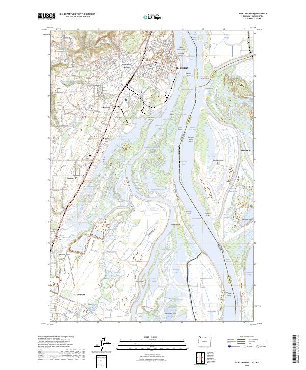 Saint Helens, OR-WA — USGS 7.5-minute topo (2024)