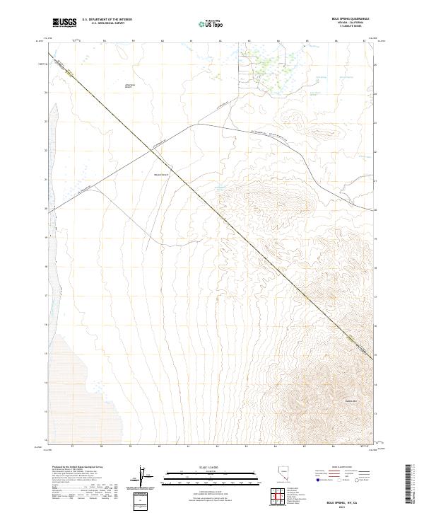 Bole Spring, NV-CA — USGS 7.5-minute topo (2021)