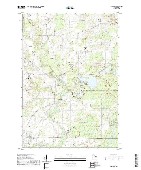 Embarrass, WI — USGS 7.5-minute topo (2022)