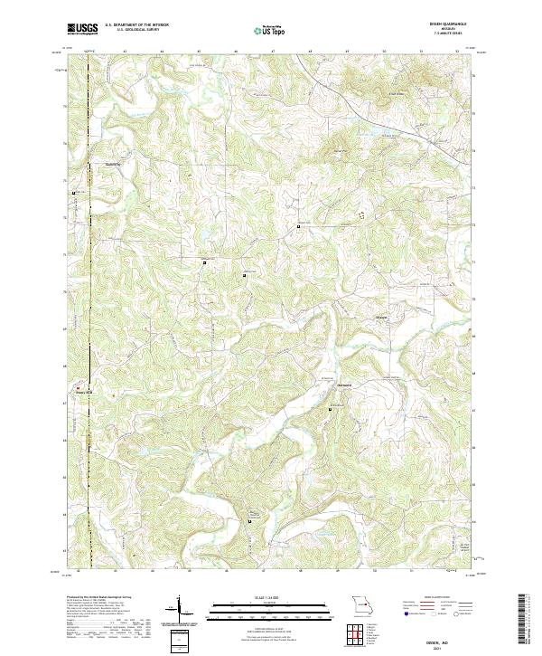 Dissen, MO — USGS 7.5-minute topo (2021)