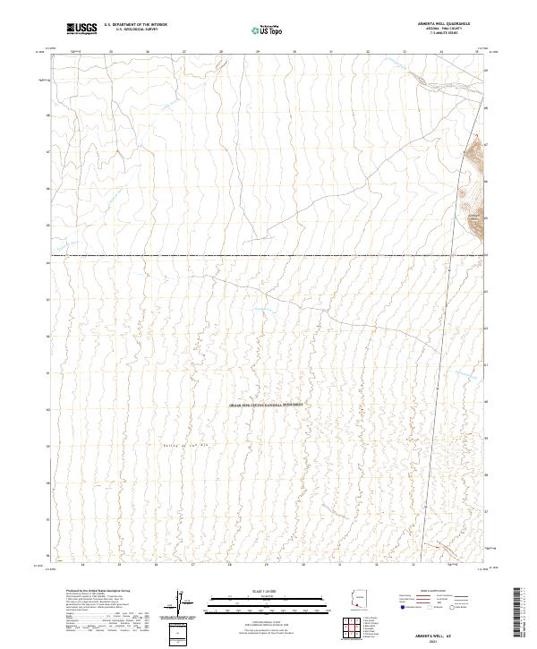 Armenta Well, AZ — USGS 7.5-minute topo (2021)
