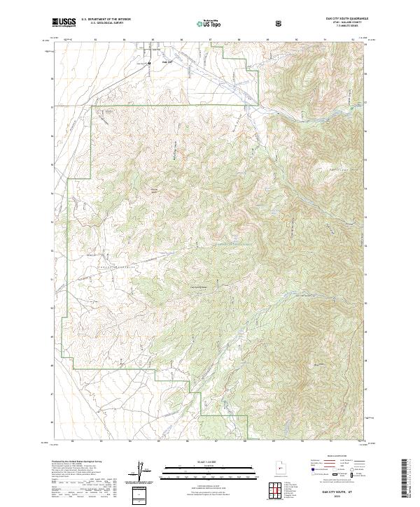 Oak City South, UT — USGS 7.5-minute topo (2023)