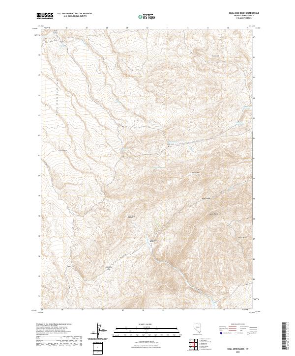 Coal Mine Basin, NV — USGS 7.5-minute topo (2021)