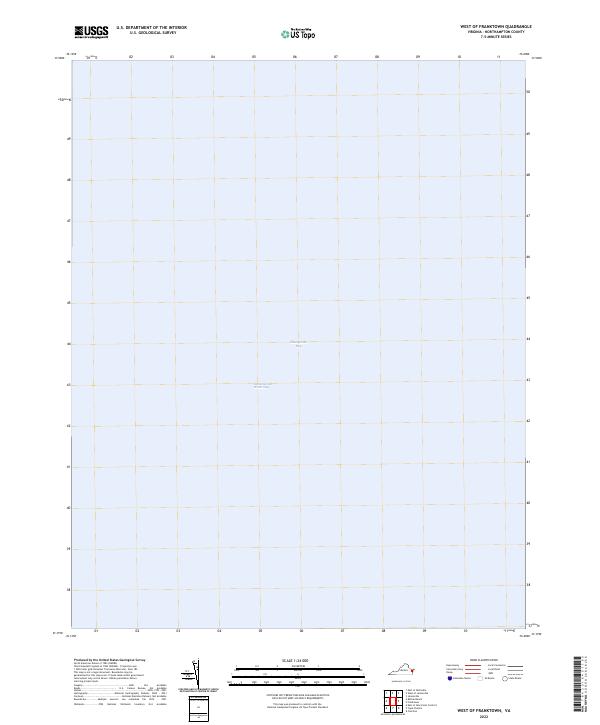 West of Franktown, VA — USGS 7.5-minute topo (2022)