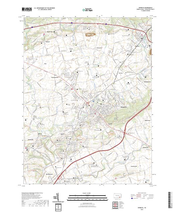 Ephrata, PA — USGS 7.5-minute topo (2023)