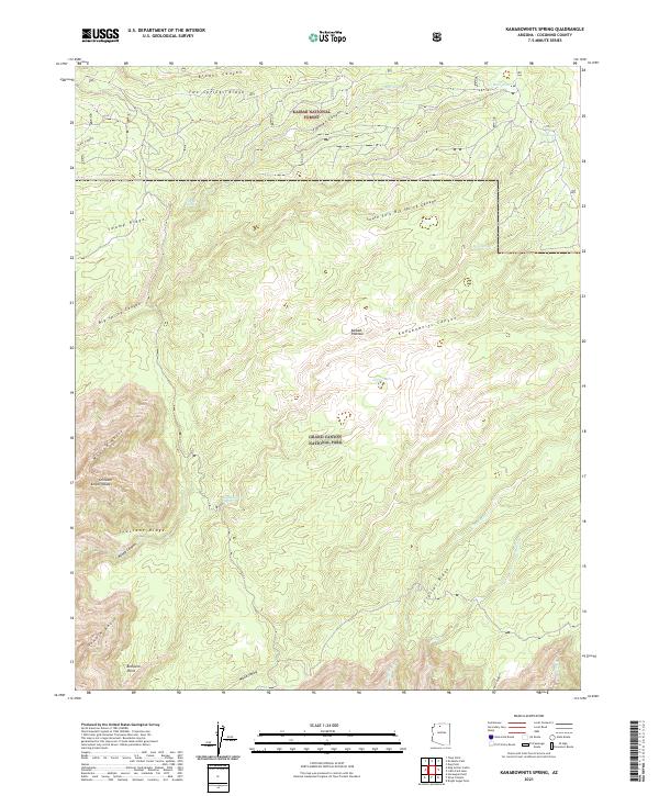 Kanabownits Spring, AZ — USGS 7.5-minute topo (2021)