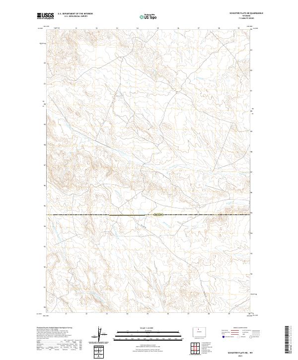 Schuster Flats NE, WY — USGS 7.5-minute topo (2021)