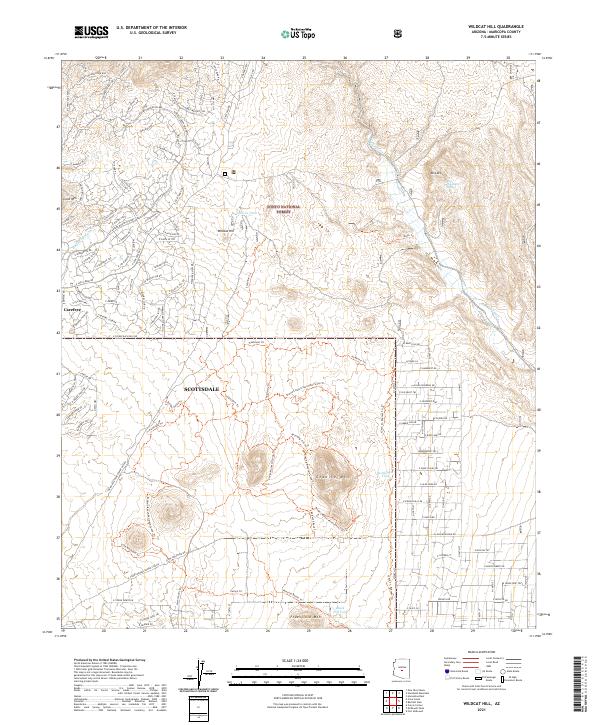 Wildcat Hill, AZ — USGS 7.5-minute topo (2021)