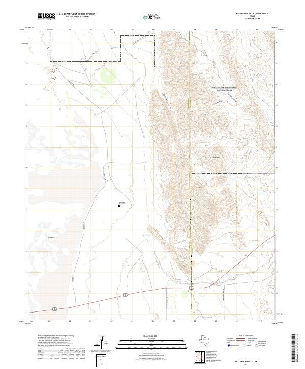 Patterson Hills, TX — USGS 7.5-minute topo (2022)