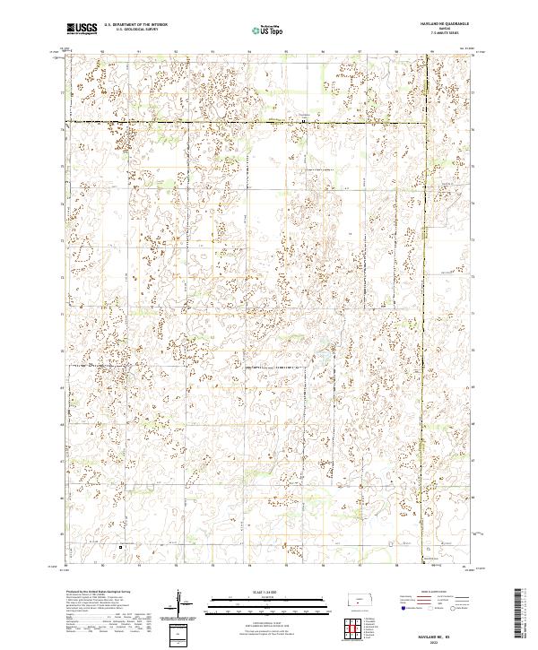 Haviland NE, KS — USGS 7.5-minute topo (2022)