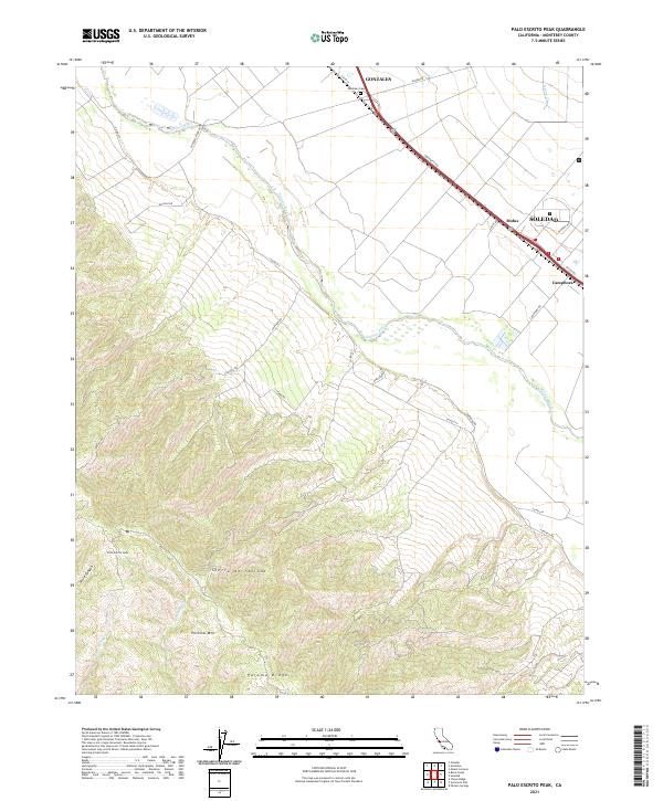 Palo Escrito Peak, CA — USGS 7.5-minute topo (2021)
