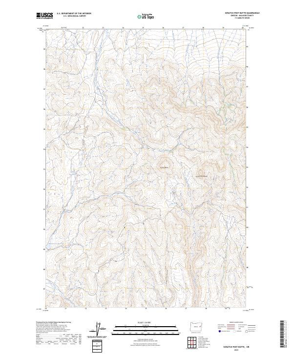 Scratch Post Butte, OR — USGS 7.5-minute topo (2023)