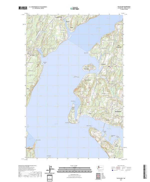 Fox Island, WA — USGS 7.5-minute topo (2023)