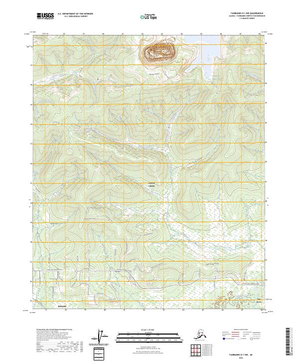 Fairbanks D-1 NW, AK — USGS 7.5-minute topo (2024)