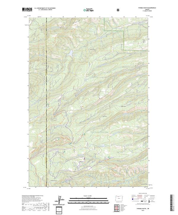 Fivemile Butte, OR — USGS 7.5-minute topo (2023)