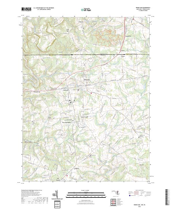 Rising Sun, MD-PA — USGS 7.5-minute topo (2023)