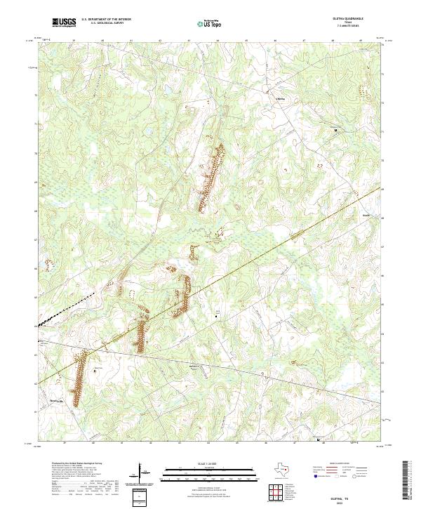 Oletha, TX — USGS 7.5-minute topo (2022)