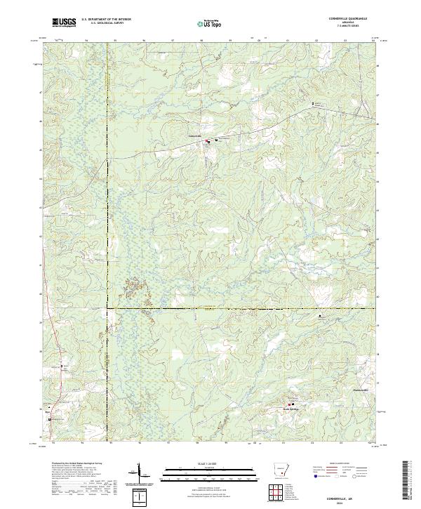 Cornerville, AR — USGS 7.5-minute topo (2024)