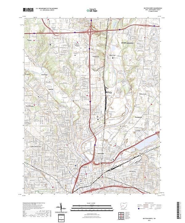 Dayton North, OH — USGS 7.5-minute topo (2023)