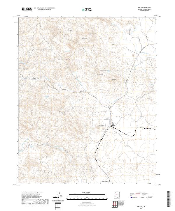 Hillside, AZ — USGS 7.5-minute topo (2021)