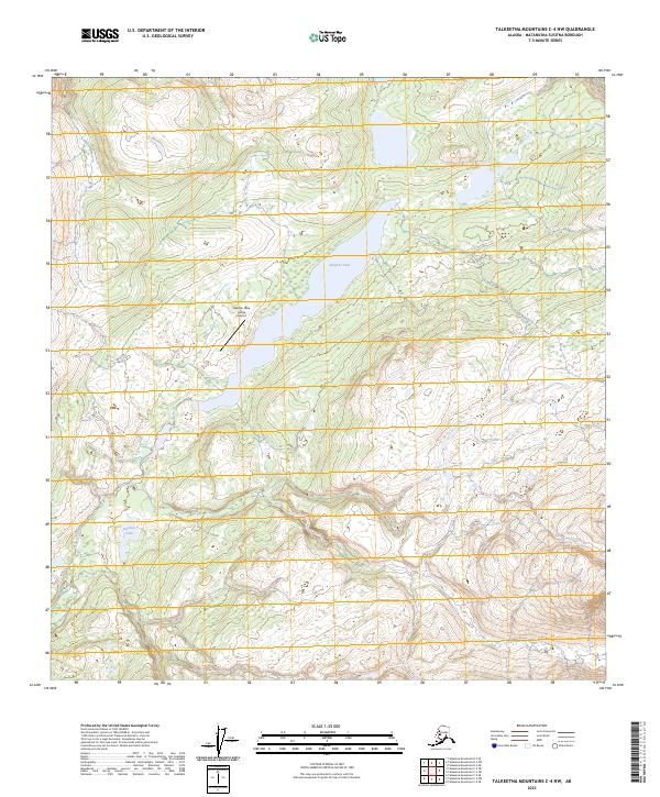 Talkeetna Mountains C-4 NW, AK — USGS 7.5-minute topo (2023)