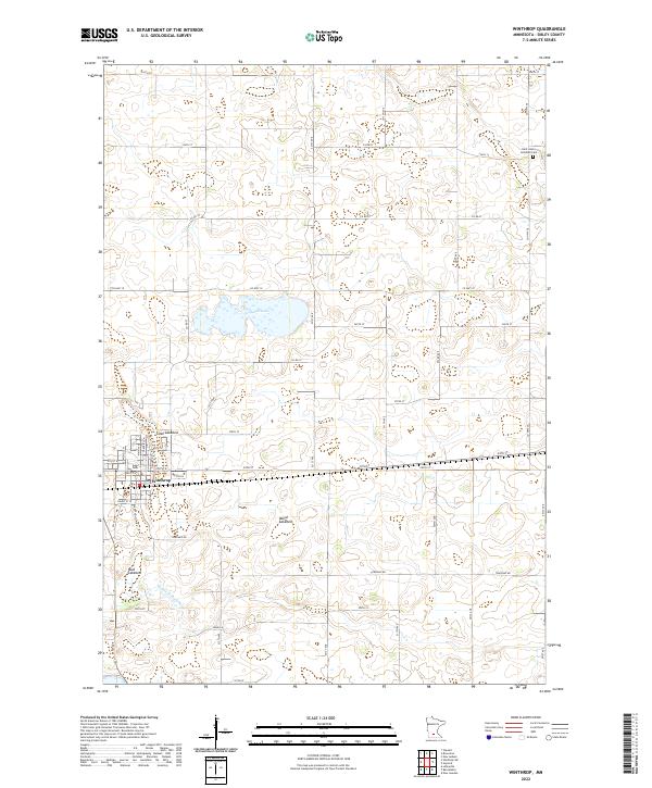 Winthrop, MN — USGS 7.5-minute topo (2022)