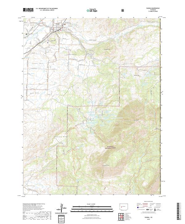 Paonia, CO — USGS 7.5-minute topo (2022)