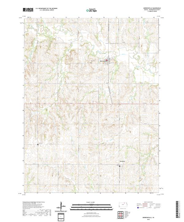 Morrowville, KS — USGS 7.5-minute topo (2022)