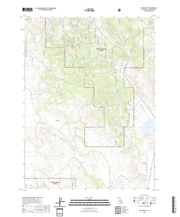 Said Valley, CA — USGS 7.5-minute topo (2021)