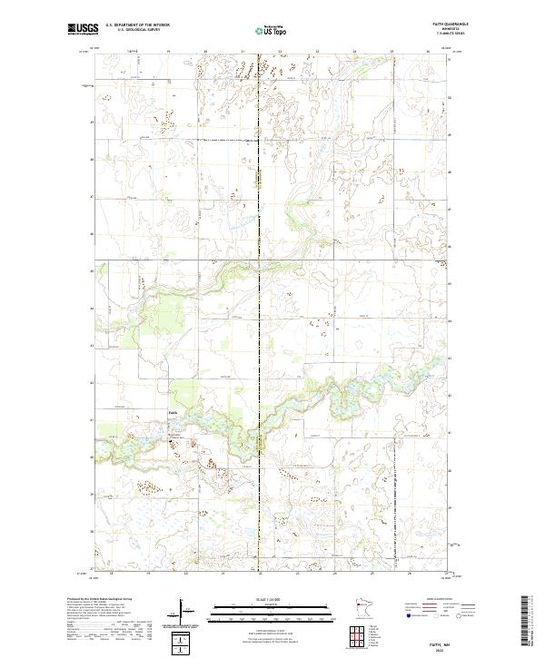 Faith, MN — USGS 7.5-minute topo (2022)