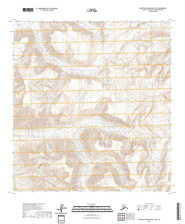 Talkeetna Mountains B-3 NW, AK — USGS 7.5-minute topo (2023)