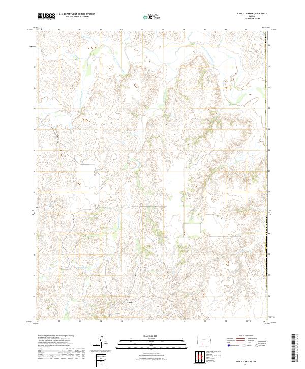 Fancy Canyon, KS — USGS 7.5-minute topo (2022)