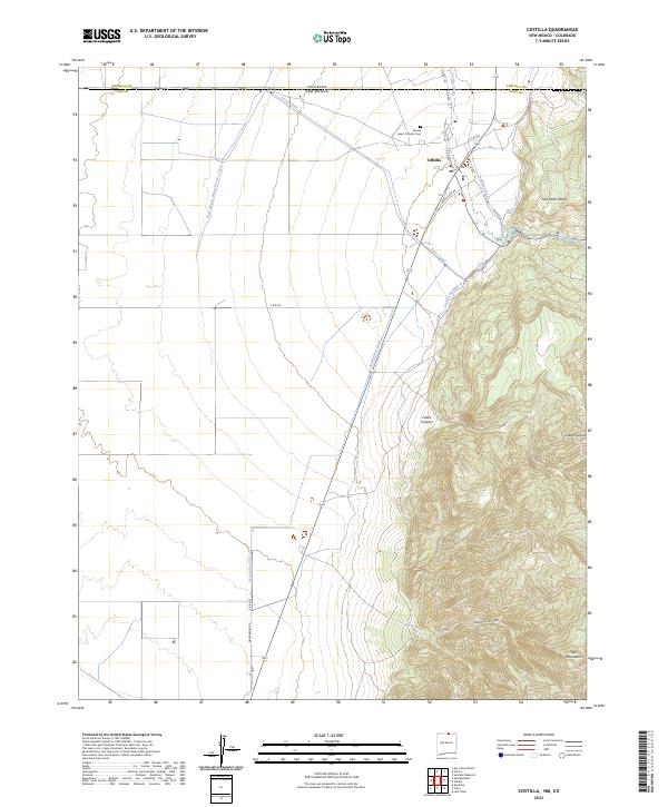 Costilla, NM-CO — USGS 7.5-minute topo (2023)