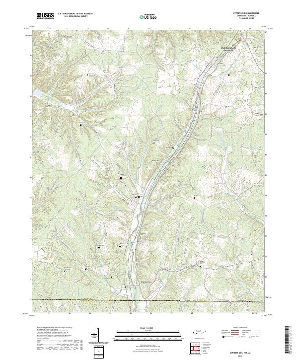 Cypress Inn, TN-AL — USGS 7.5-minute topo (2022)