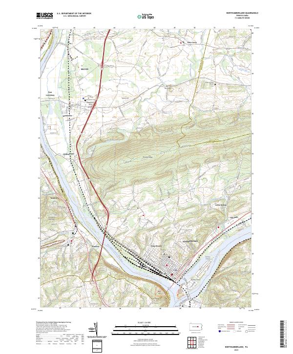 Northumberland, PA — USGS 7.5-minute topo (2023)