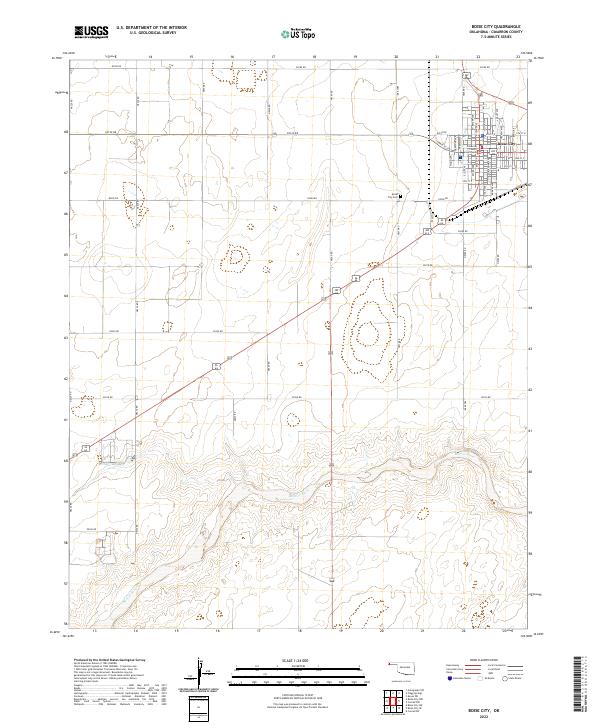 Boise City, OK — USGS 7.5-minute topo (2022)