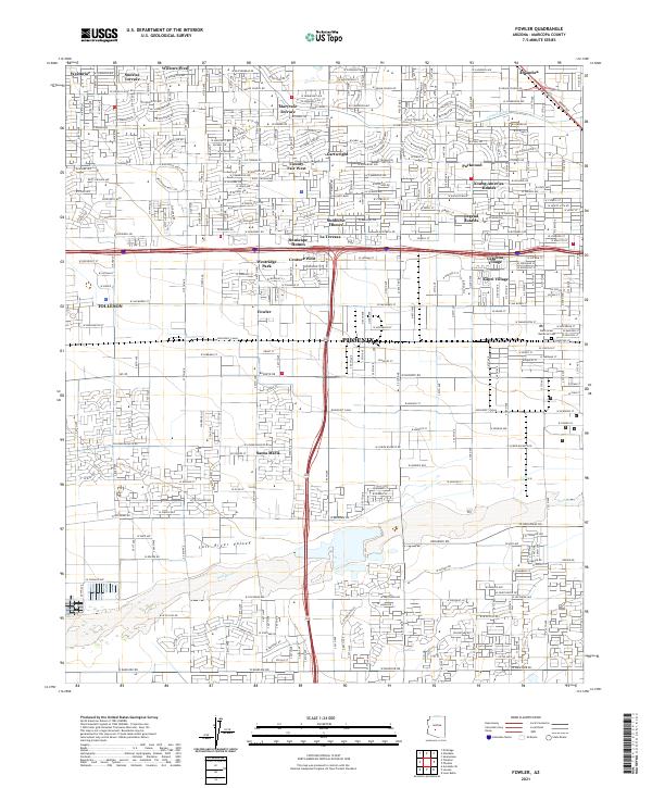 Fowler, AZ — USGS 7.5-minute topo (2021)