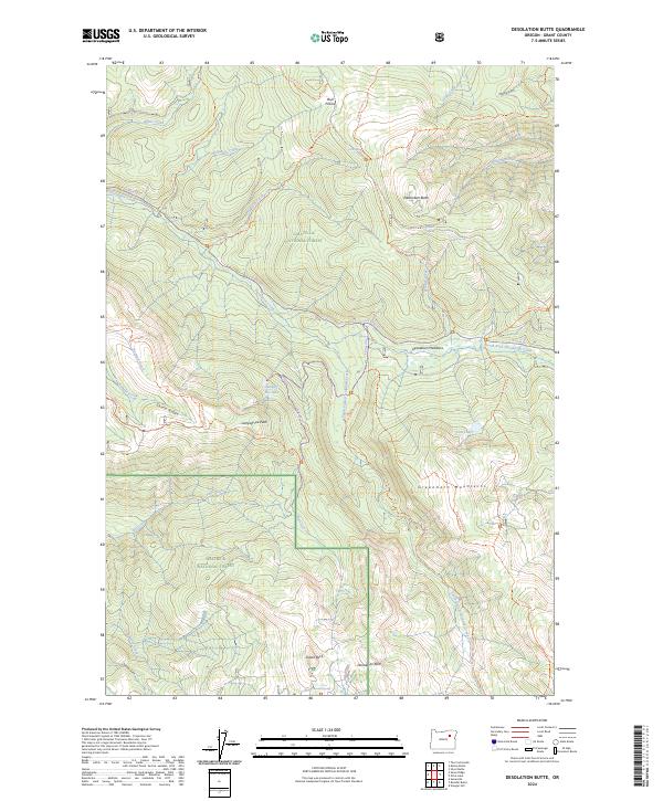 Desolation Butte, OR — USGS 7.5-minute topo (2024)