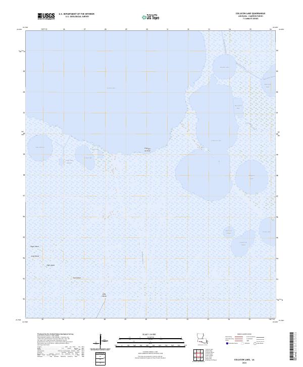 Collicon Lake, LA — USGS 7.5-minute topo (2024)