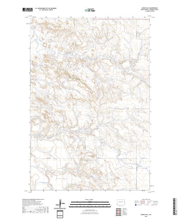 Cedar Hills, ND — USGS 7.5-minute topo (2024)