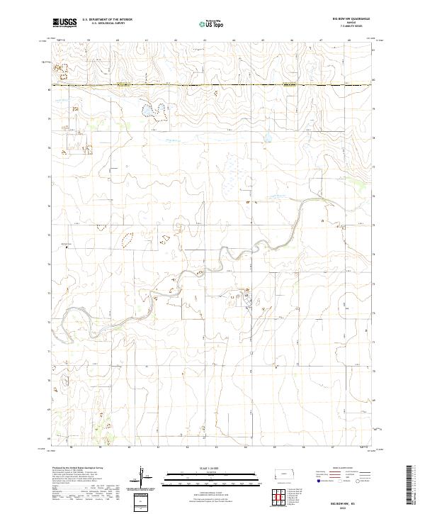 Big Bow NW, KS — USGS 7.5-minute topo (2022)