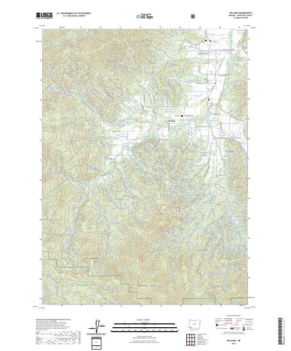 Williams, OR — USGS 7.5-minute topo (2024)