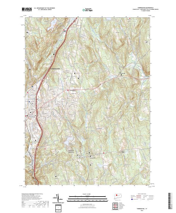 Torrington, CT — USGS 7.5-minute topo (2024)