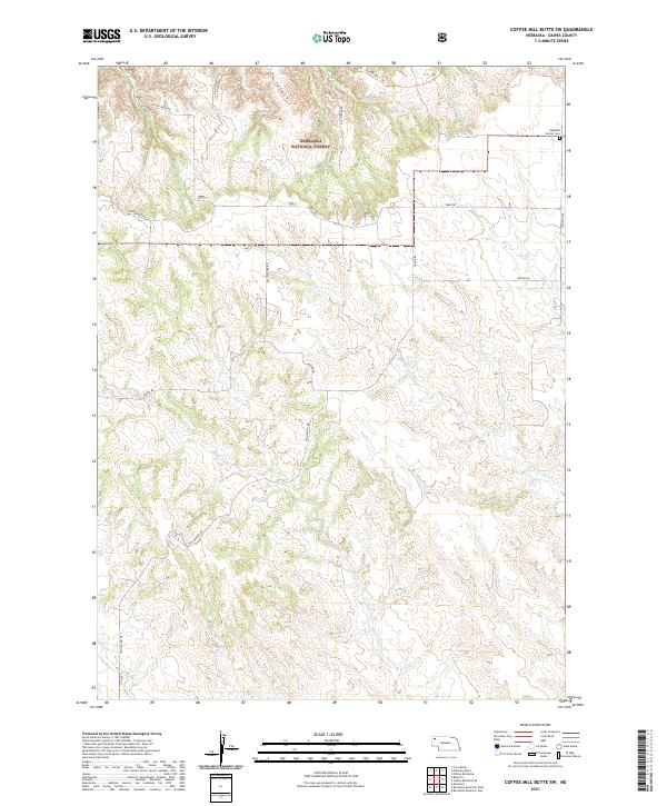 Coffee Mill Butte SW, NE — USGS 7.5-minute topo (2021)