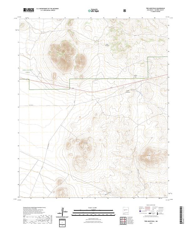 Tres Montosas, NM — USGS 7.5-minute topo (2023)