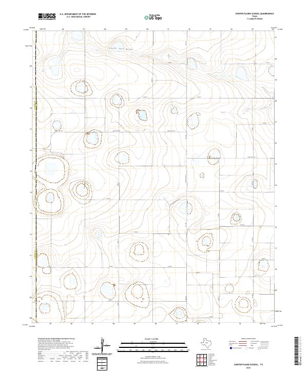 Center Plains School, TX — USGS 7.5-minute topo (2022)