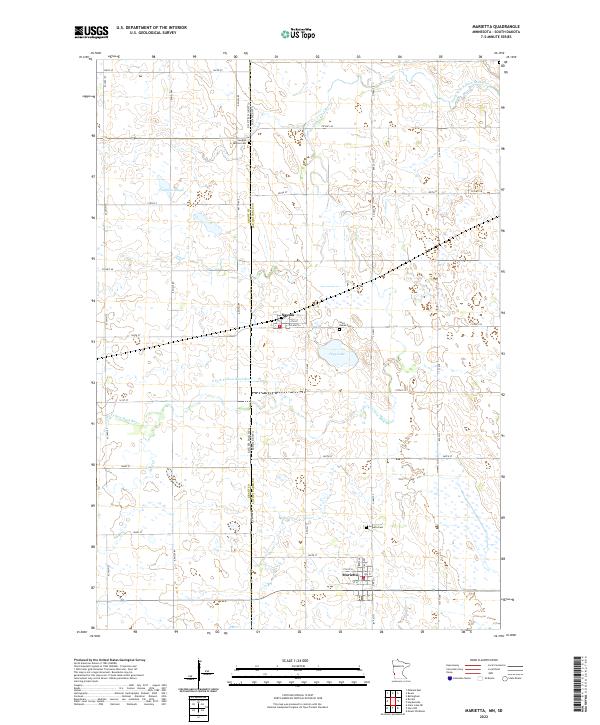 Marietta, MN-SD — USGS 7.5-minute topo (2022)