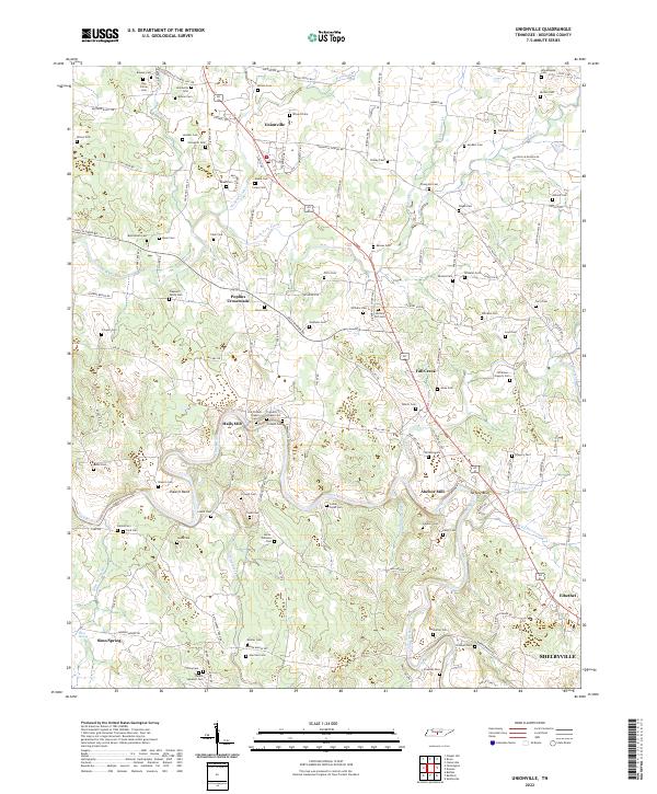 Unionville, TN — USGS 7.5-minute topo (2022)