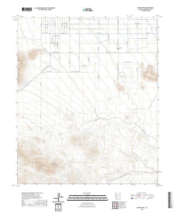 Cortez Peak, AZ — USGS 7.5-minute topo (2021)