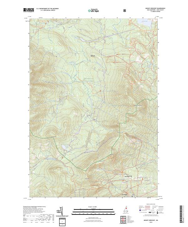 Mount Crescent, NH — USGS 7.5-minute topo (2024)